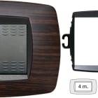 MASTER - PLACCA MODO 4 POSTI WENGE +ANELLO TLI AS39TC464