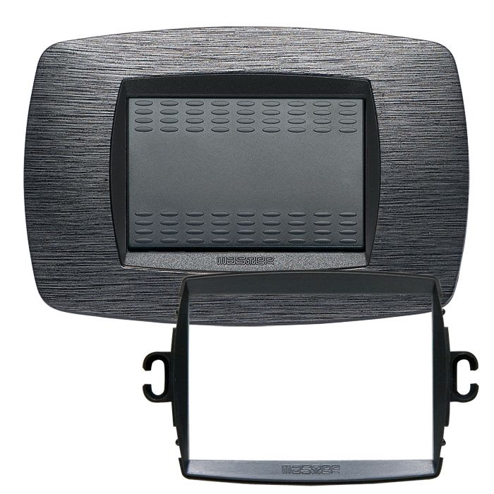 MASTER - PLACCA MODO 3P. SAT.GRIGIO + ANELLO TLI AS39TC513