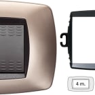 MASTER - PLACCA MODO 4P. RAME OPACO + ANELLO TLI AS39TC544