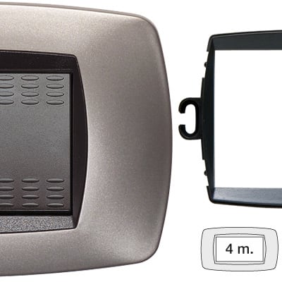 MASTER - PLACCA MODO 4P. BRONZO OPACO +ANELLO TLI AS39TC554