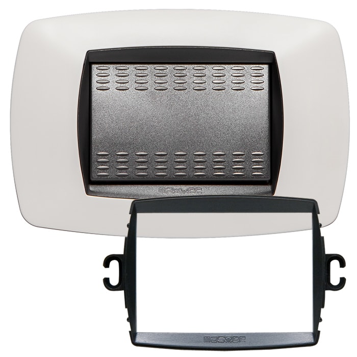 MASTER - PLACCA MODO 3P.BIANCO OPACO+ANELLO TLI AS39TC803