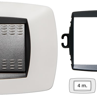 MASTER - PLACCA MODO 4P.BIANCO OPACO+ANELLO TLI AS39TC804