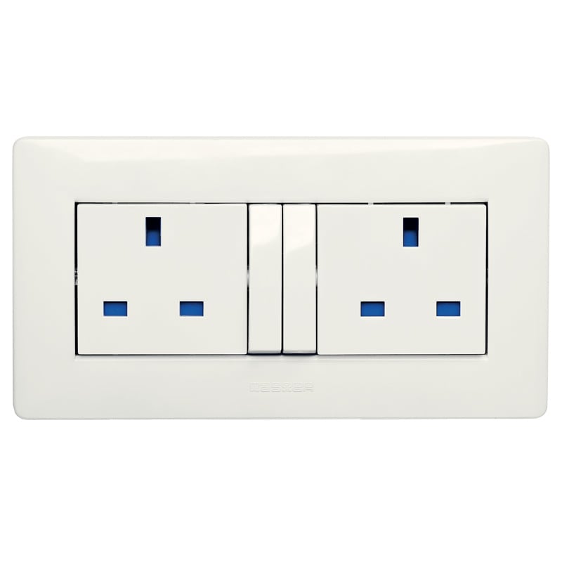 MASTER - DOPPIA PR.ING 2P+T 13A CON INTERR. E LED BS21108.2