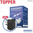 MASTER - DISP.ADATT.TRIPLO 16A 2P+T NERO PZ.100 DAS05660