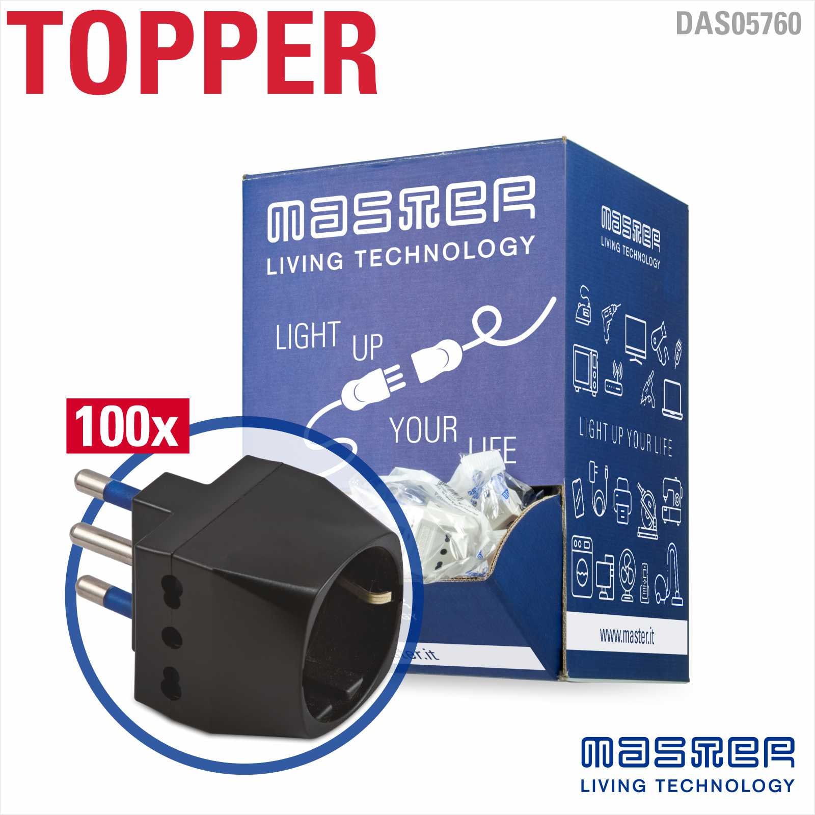 MASTER - DISP.ADAT.TRIPLO-SCH.16A 2P+T NERO PZ100 DAS05760