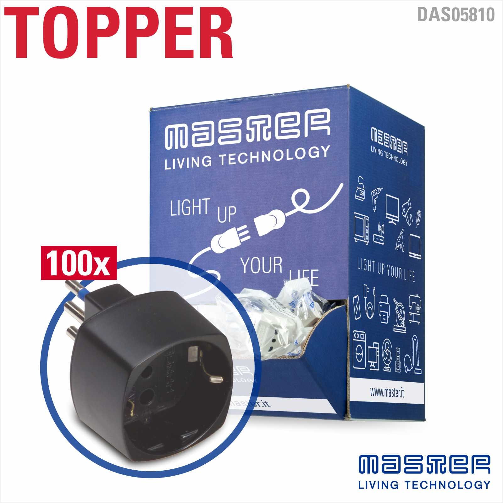 MASTER - DISP.ADATT.SCHUKO 10A+TNERO C.SIC.PZ.100 DAS05810