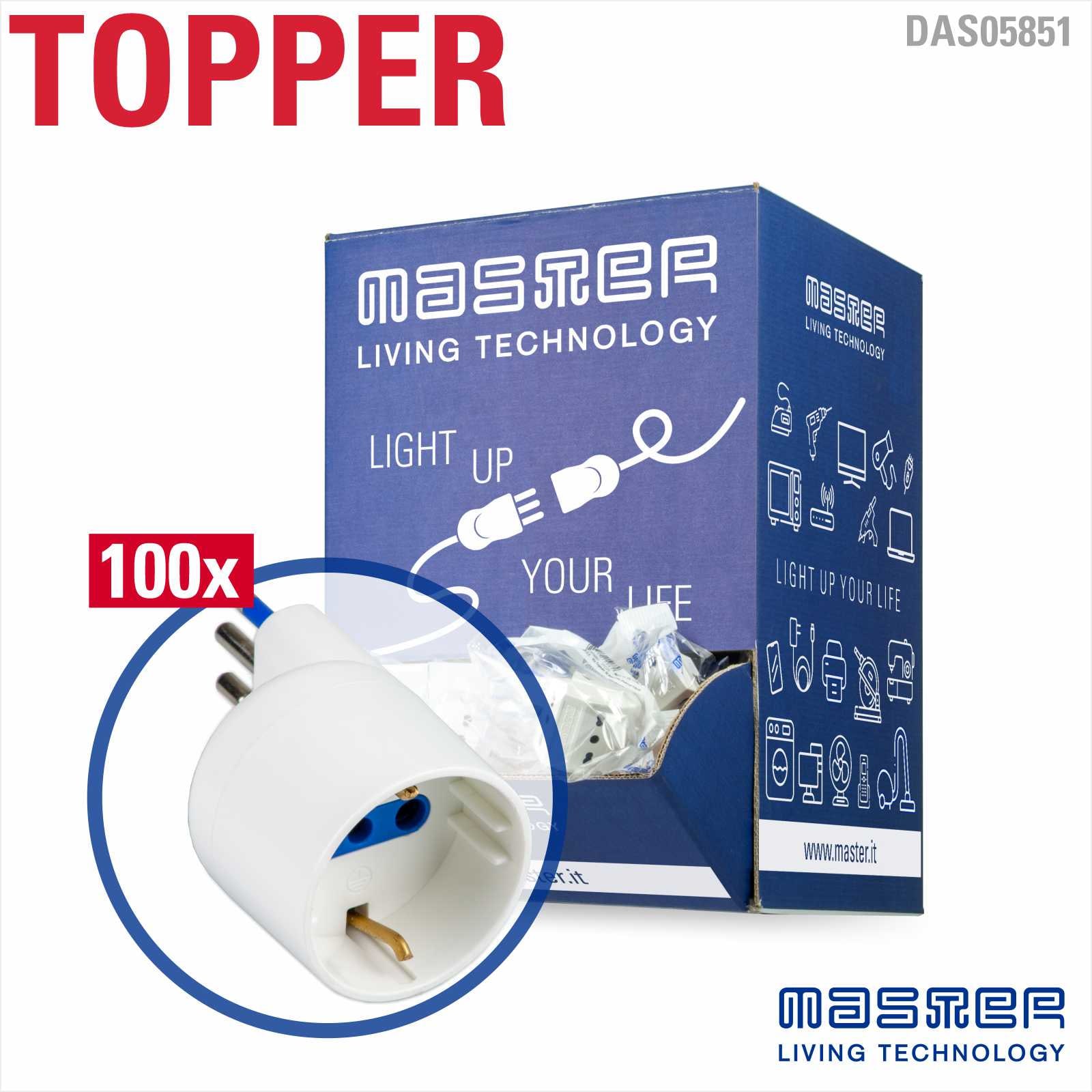 MASTER - DISP.ADAT.S11/SCHUKO 10A 2P+T BIA.PZ.100 DAS05851
