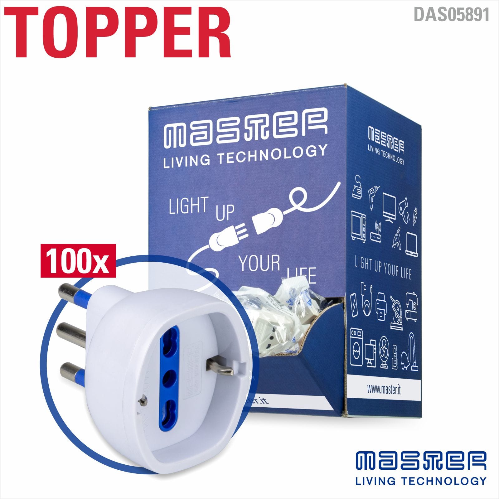 MASTER - DISP.ADATT.P40 UNIVERS.16A+T BIAN.PZ.100