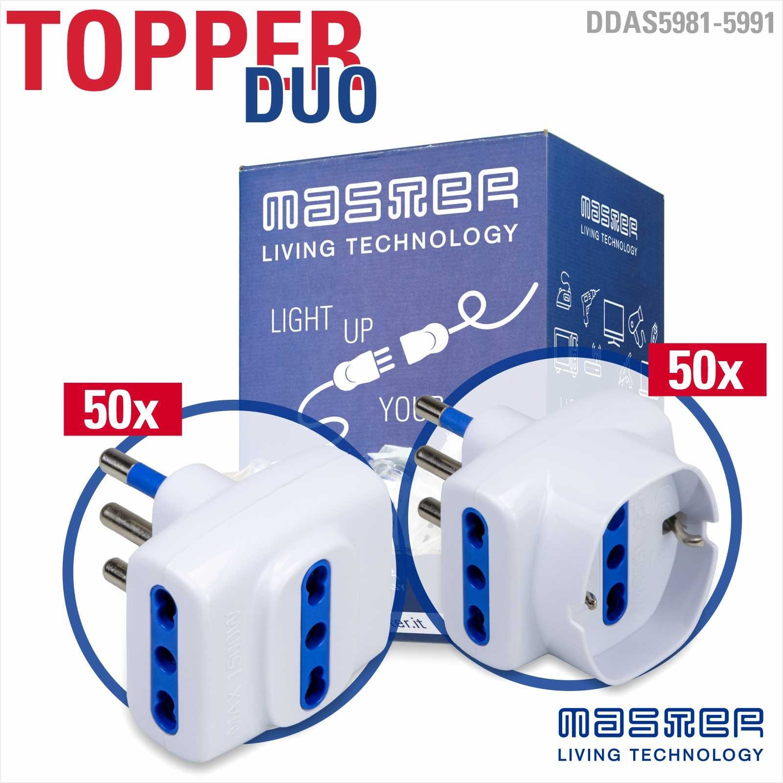 MASTER - DISP.ADAT.TRIPLO+TRIP.SCHUKO 16A PZ50+50 DDAS5981-5991