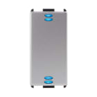 MASTER - PULSANTE DOPPIO 5/24V 10MA C/LED S.STEEL
