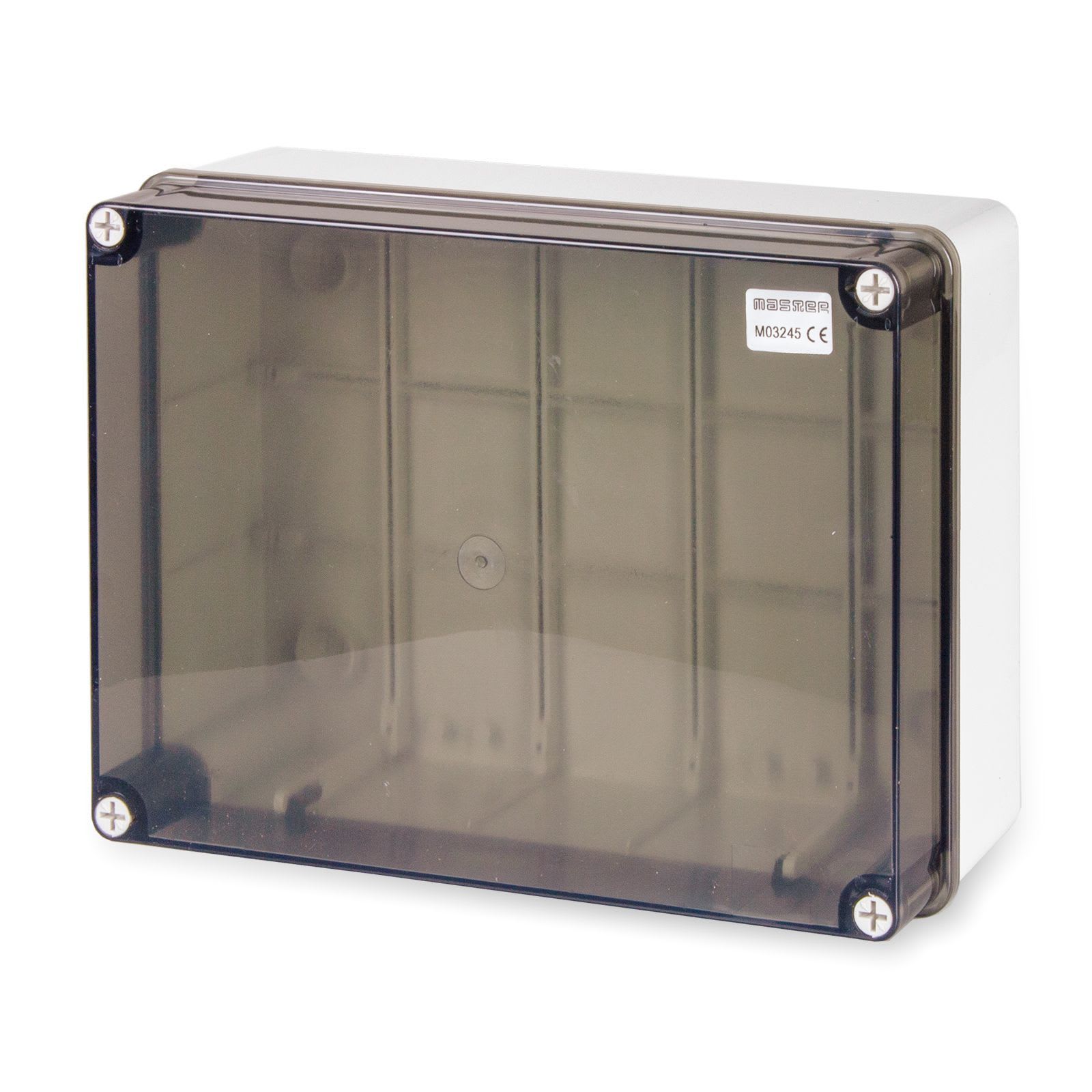 MASTER - CAS.DER.300X220X120 IP56 TRASP. C/VITI M03245