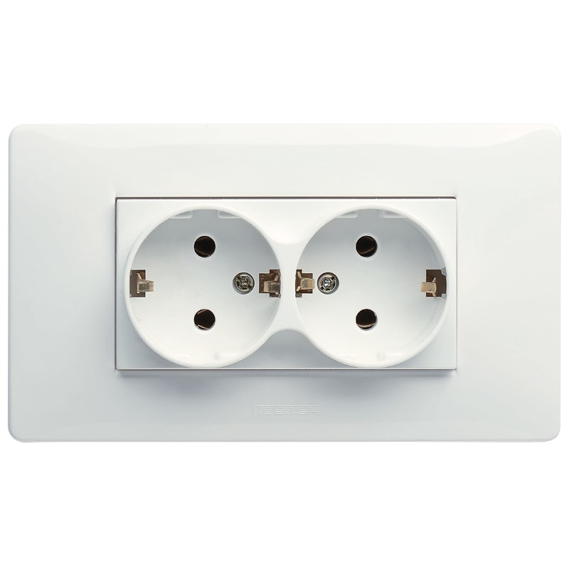 MASTER - MIXMO DOPPIA SCHUKO 16A 2P+T (LATERALE) M21176.2
