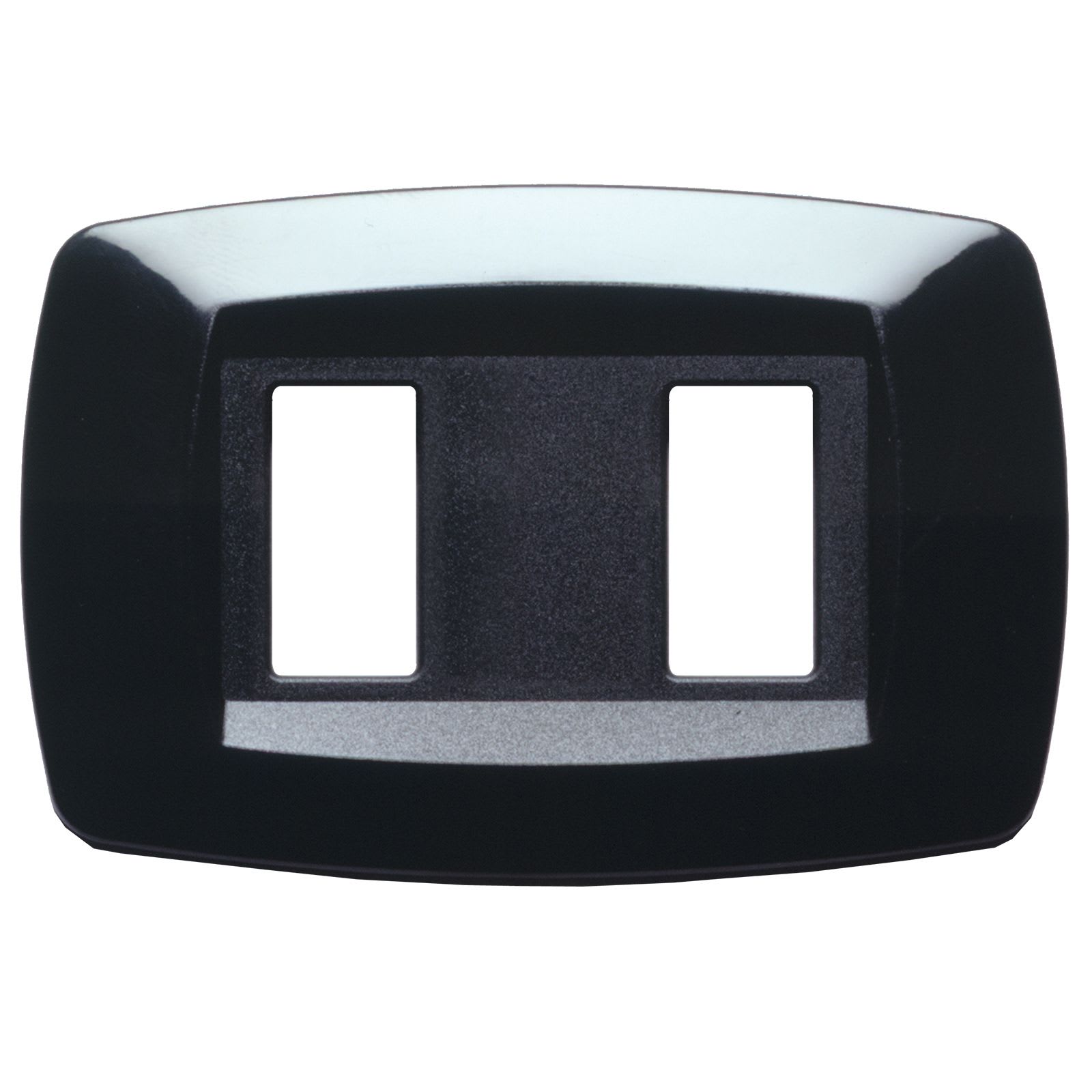 MASTER - PLACCA MODI' 2 POSTI NERO MD202