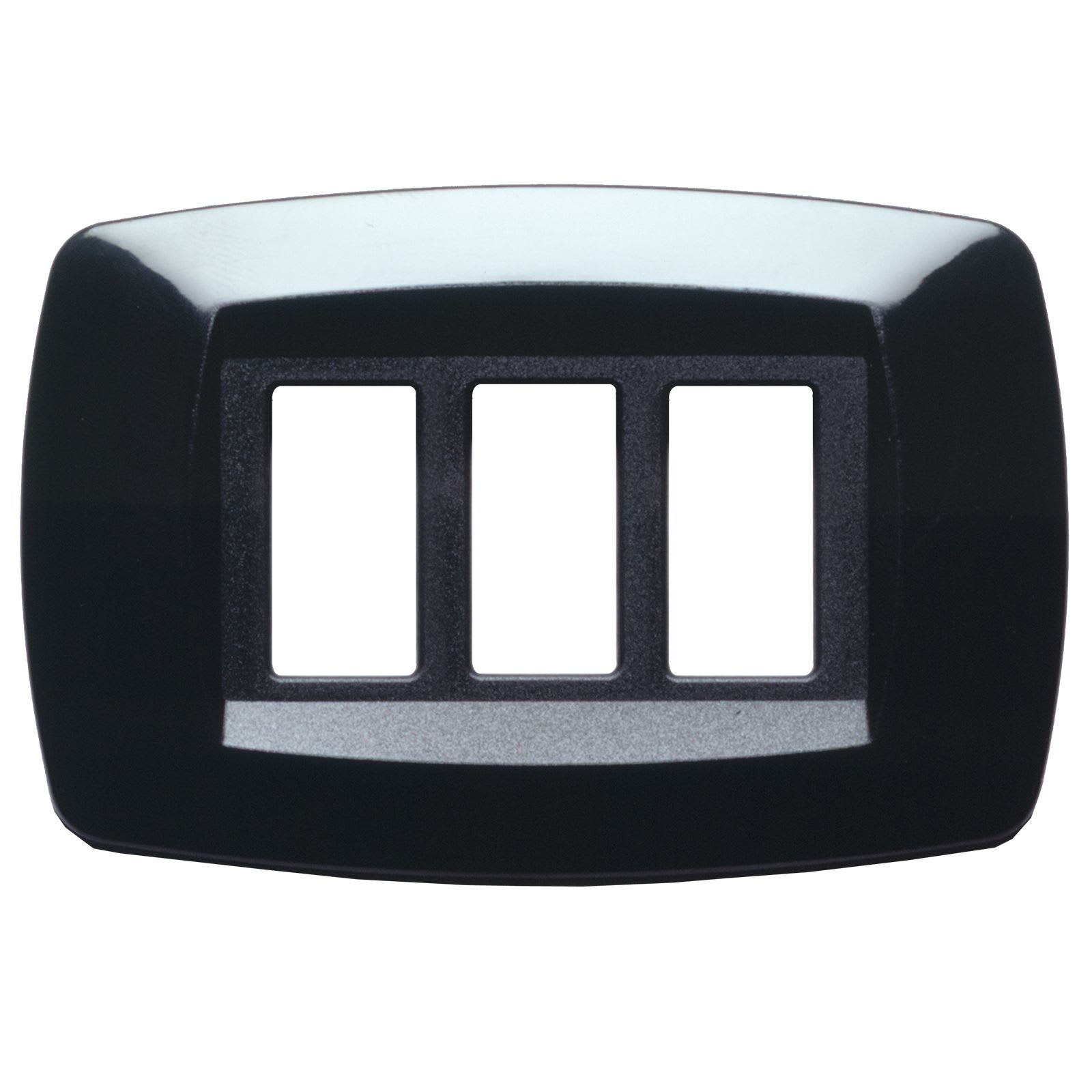 MASTER - PLACCA MODI' 3 POSTI NERO MD203