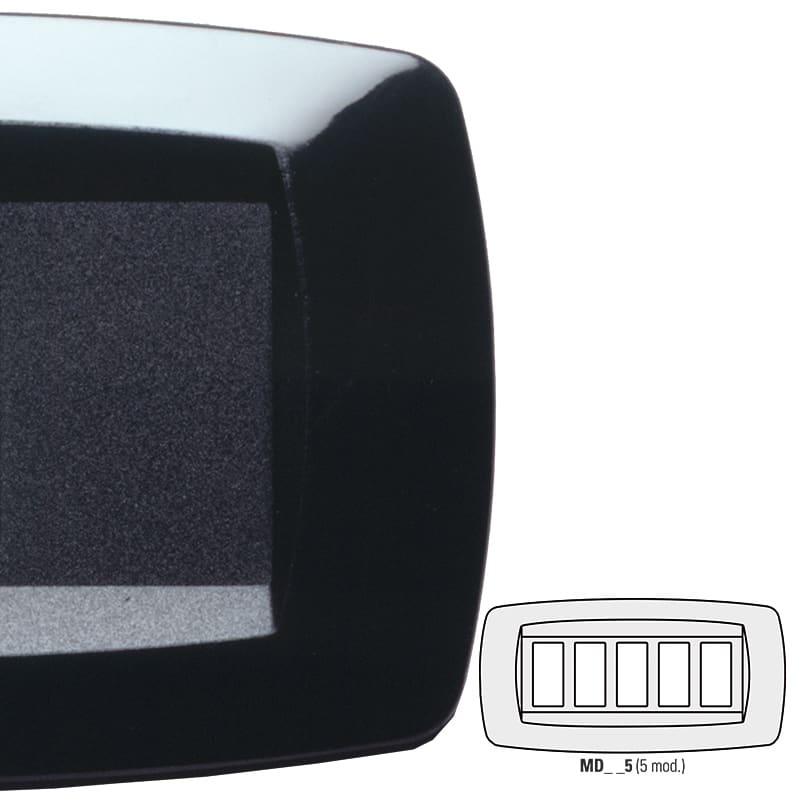 MASTER - PLACCA MODI' 5 POSTI NERO MD205