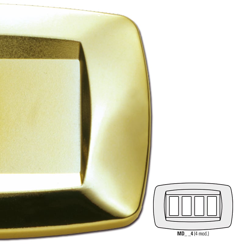 MASTER - PLACCA MODI' 4 POSTI OTTONE