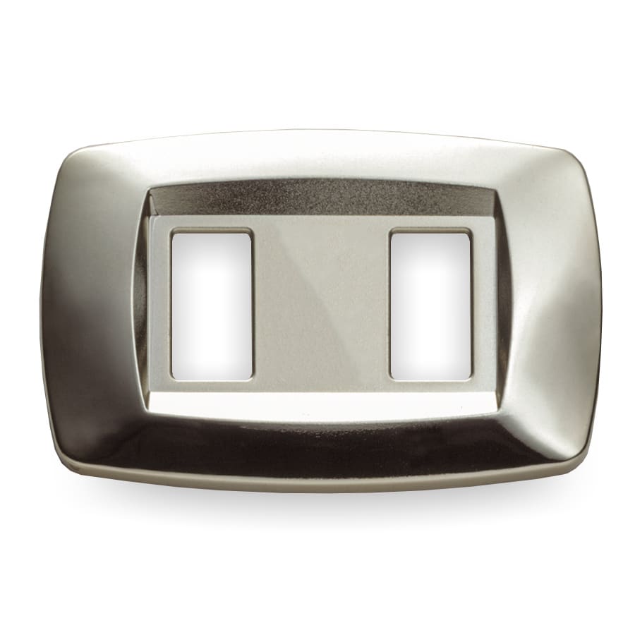 MASTER - PLACCA MODI' 2 POSTI ARGENTO MD222