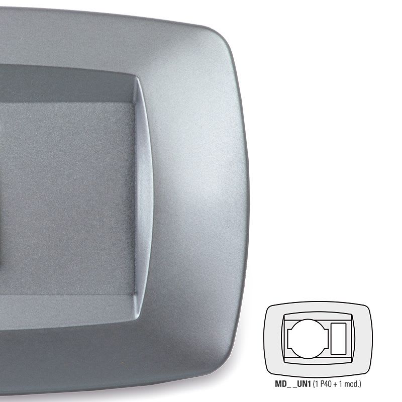 MASTER - PLACCA MODI' UNIVERSALE+1 TITANIO MD25UN1