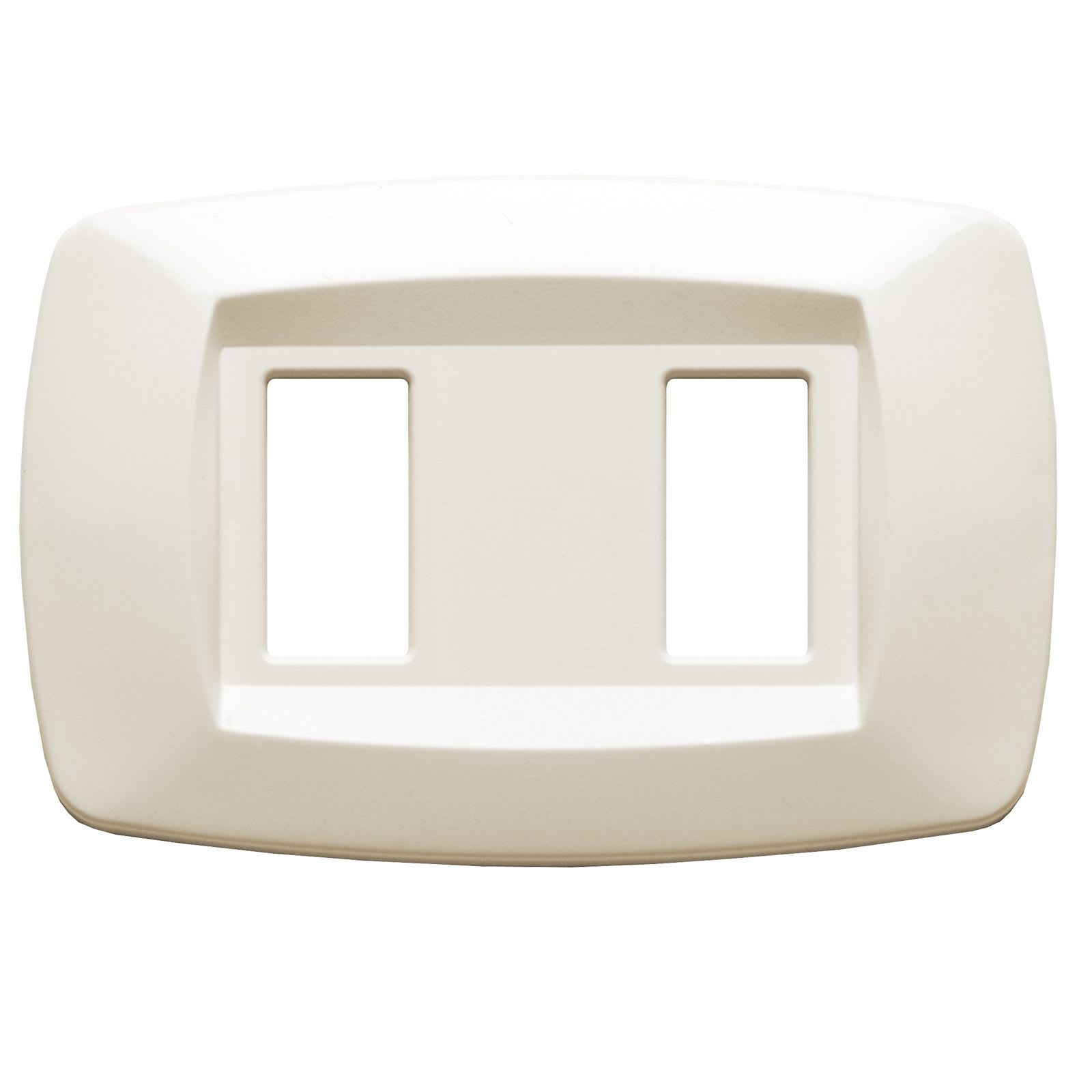 MASTER - PLACCA MODI' 2 POSTI AVORIO MD282