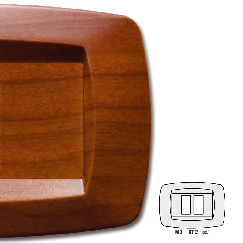 MASTER - PLACCA MODI' 2 POSTI RAVV.CILIEGIO MD41RT