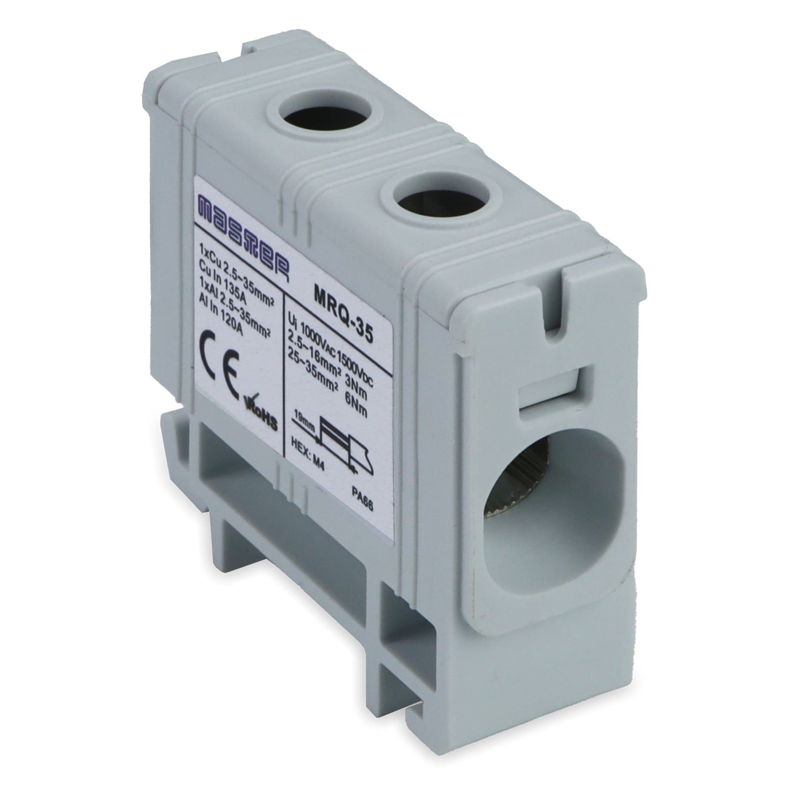 MASTER - MORSETTI RIPARTIZIONE 135A 1POLO GRIGIO MRQ-35