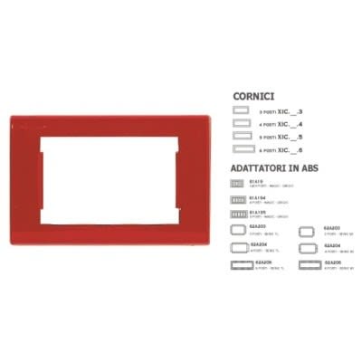 MASTER - CORNICE GIOTTO ROSSO 4 POSTI X1C154