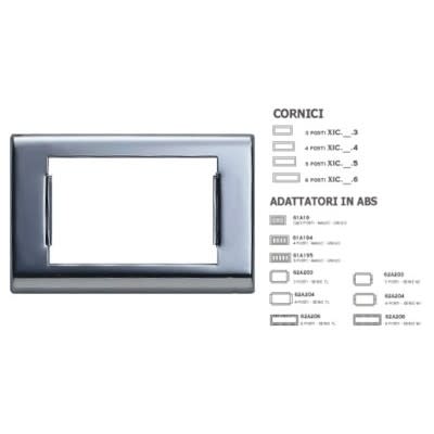 MASTER - CORNICE GIOTTO MET.ARGENTO 6 POSTI X1C226
