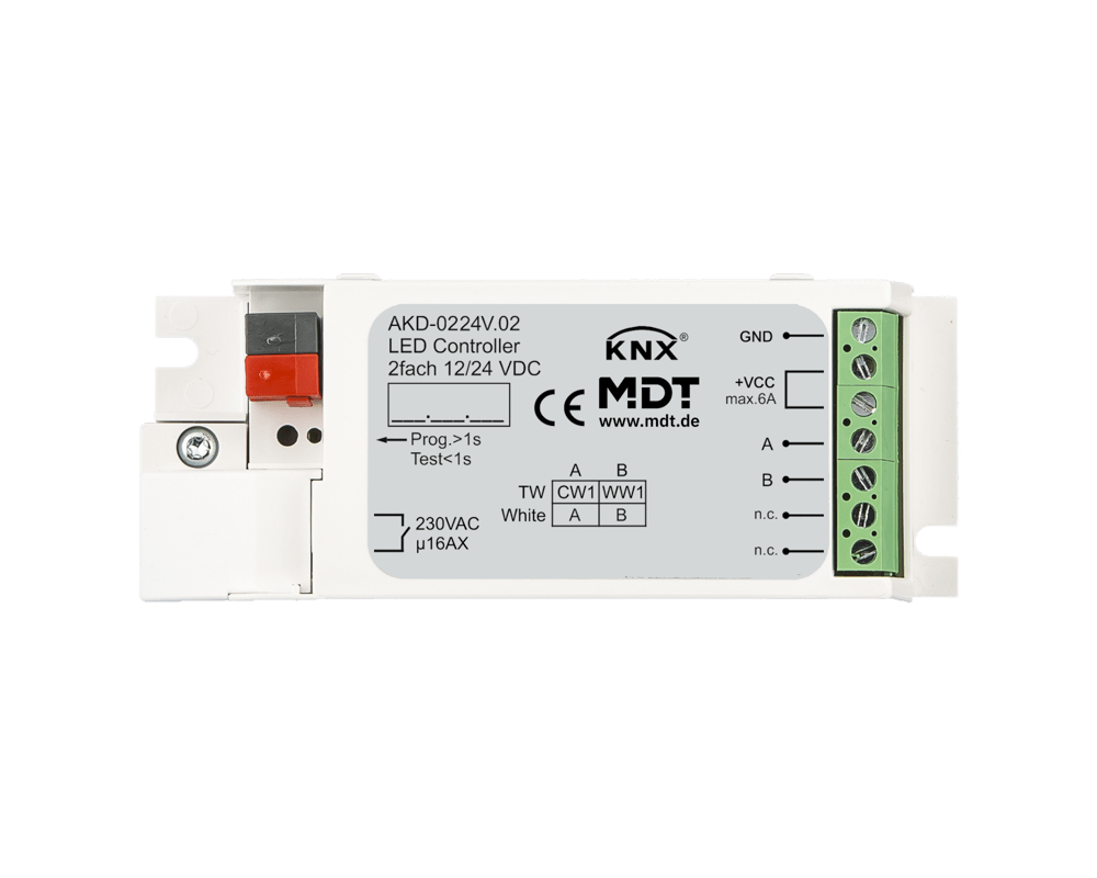 MDT - CONTROLLER LED,2CAN.STRISCE,3/6A