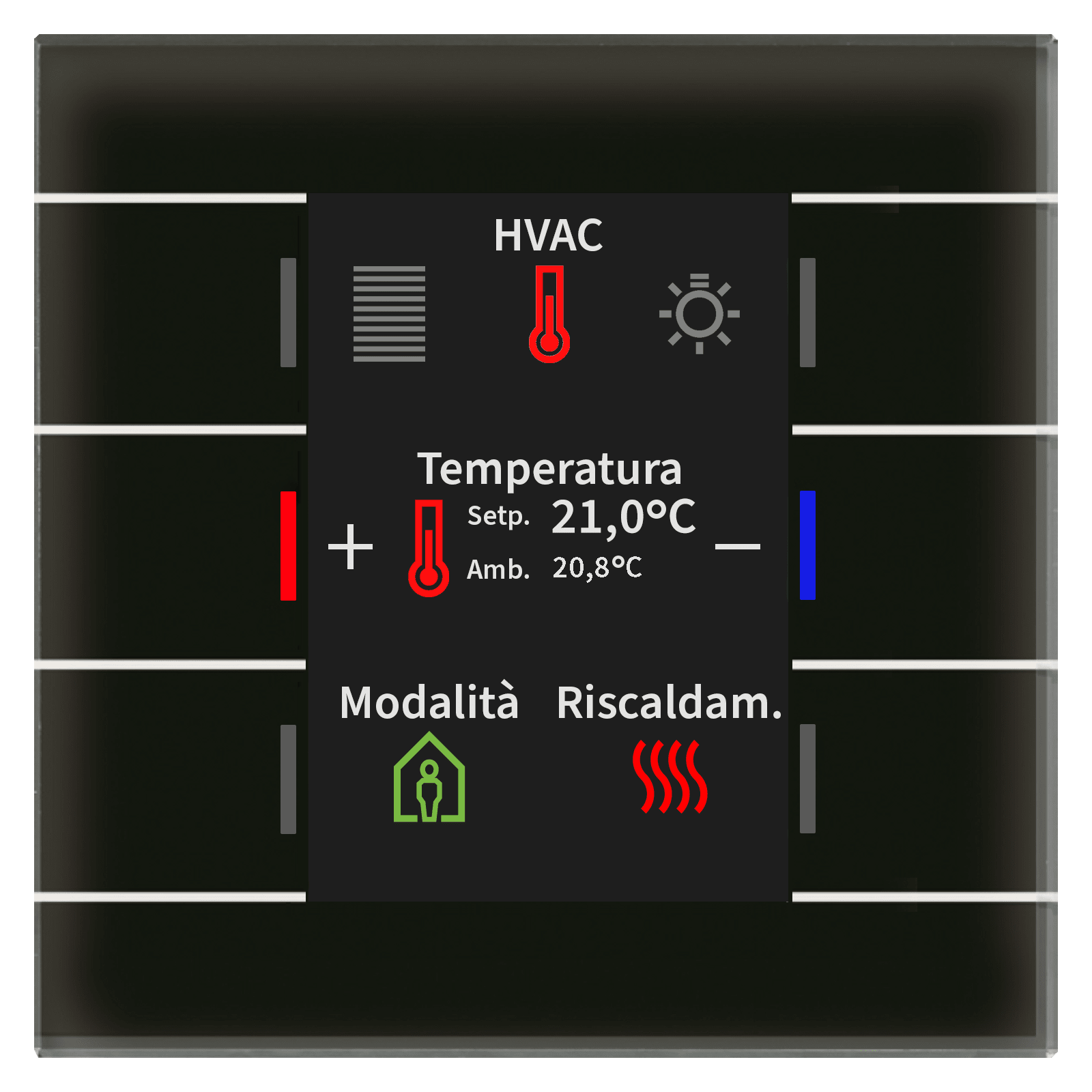 MDT - TASTO VETRO 6T.DISPLAY,T,NERO