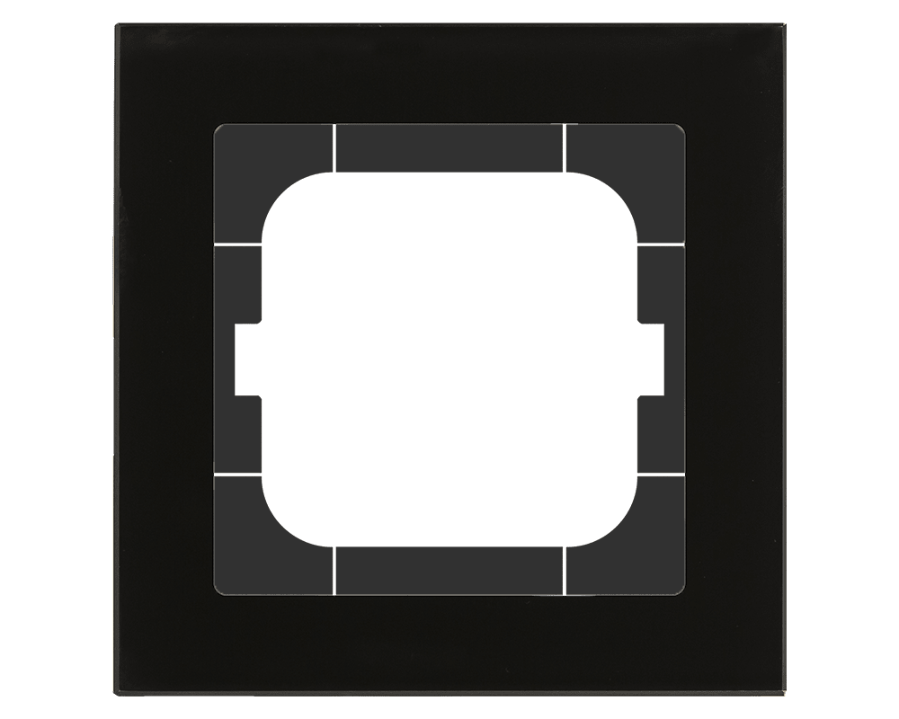 MDT - CORN.VETRO SING. 63X63MM,NERO