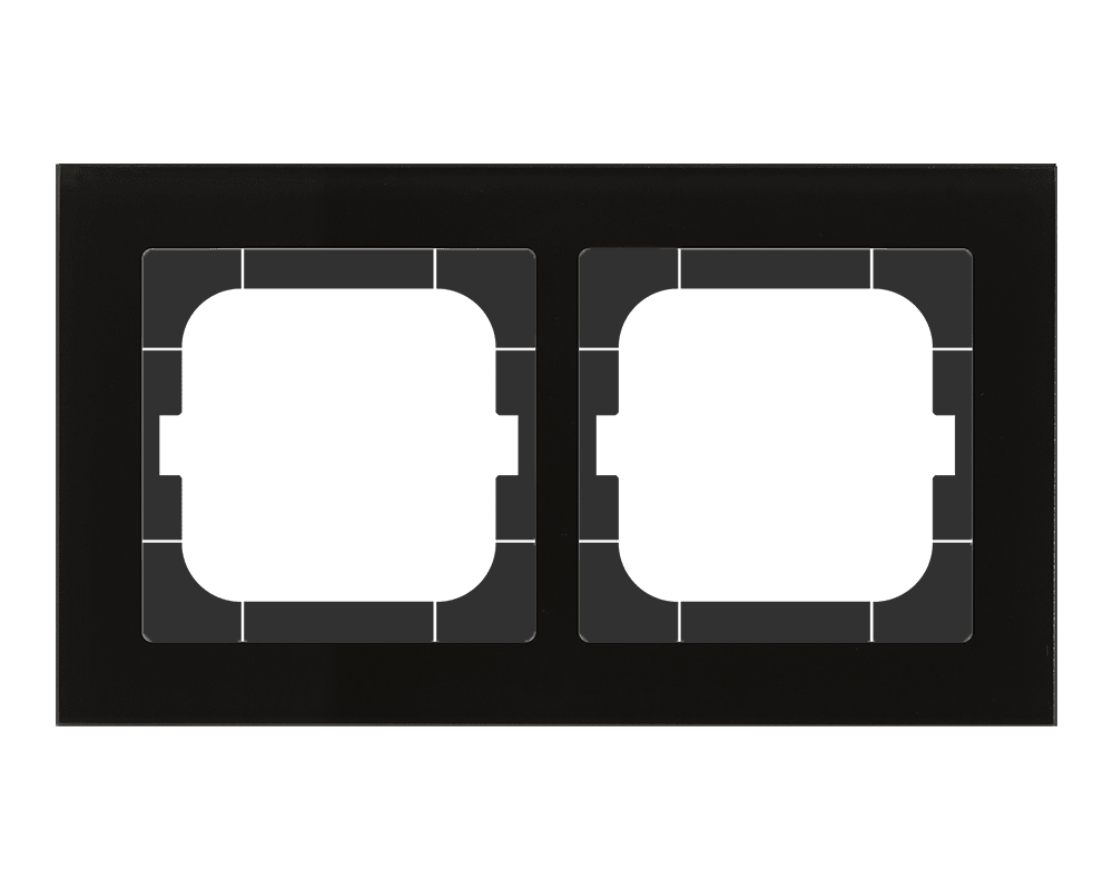 MDT - CORN.VETRO DOPPIA 63X63MM,NERO