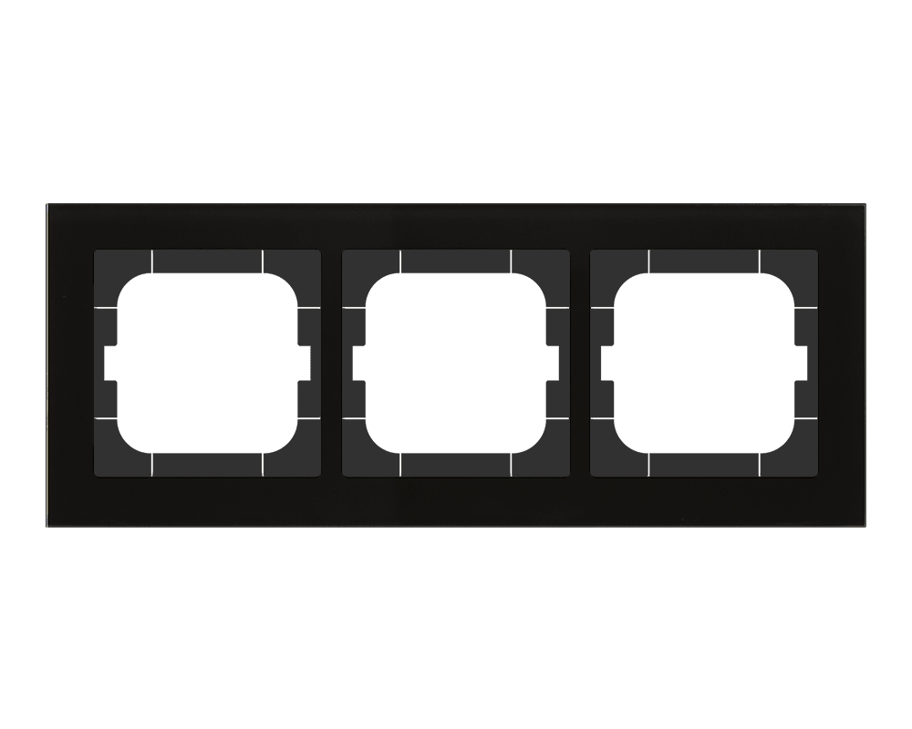 MDT - CORN.VETRO TRIPLA 63X63MM,NERO