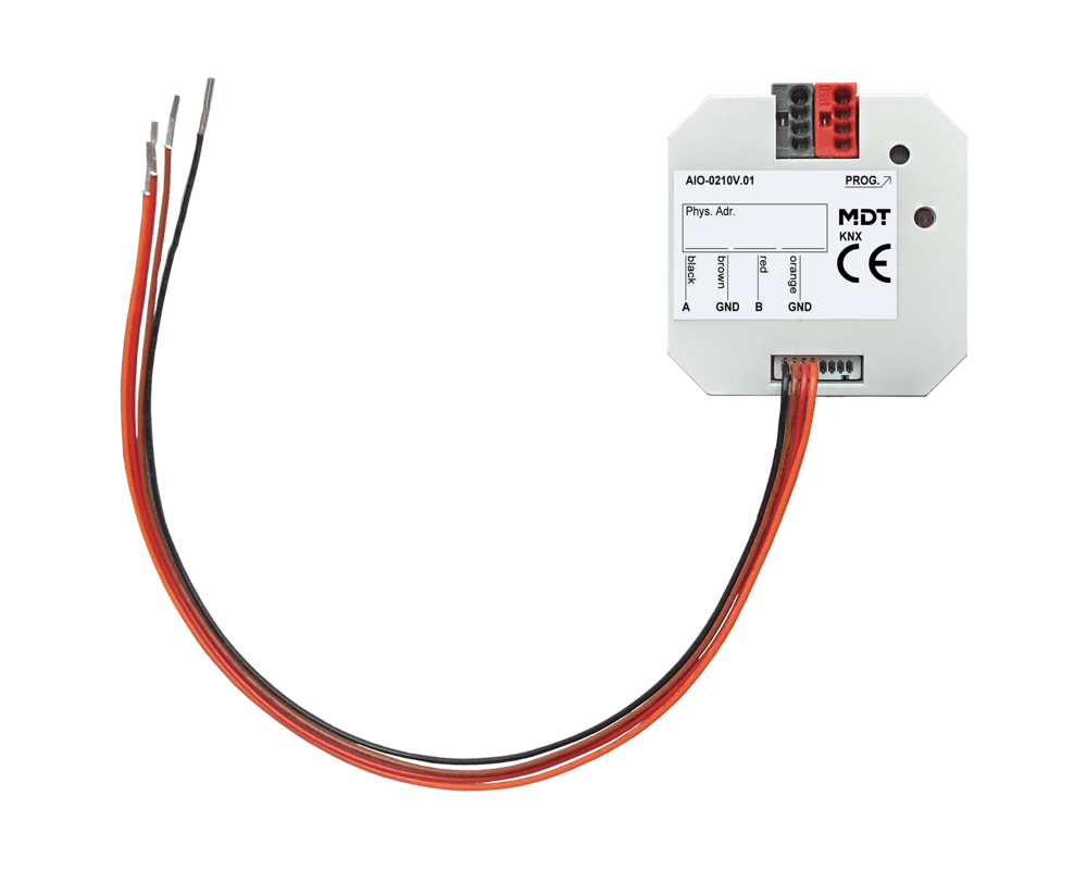 MDT - Attuatore Analogico KNX 2 canali,0-10V, incasso