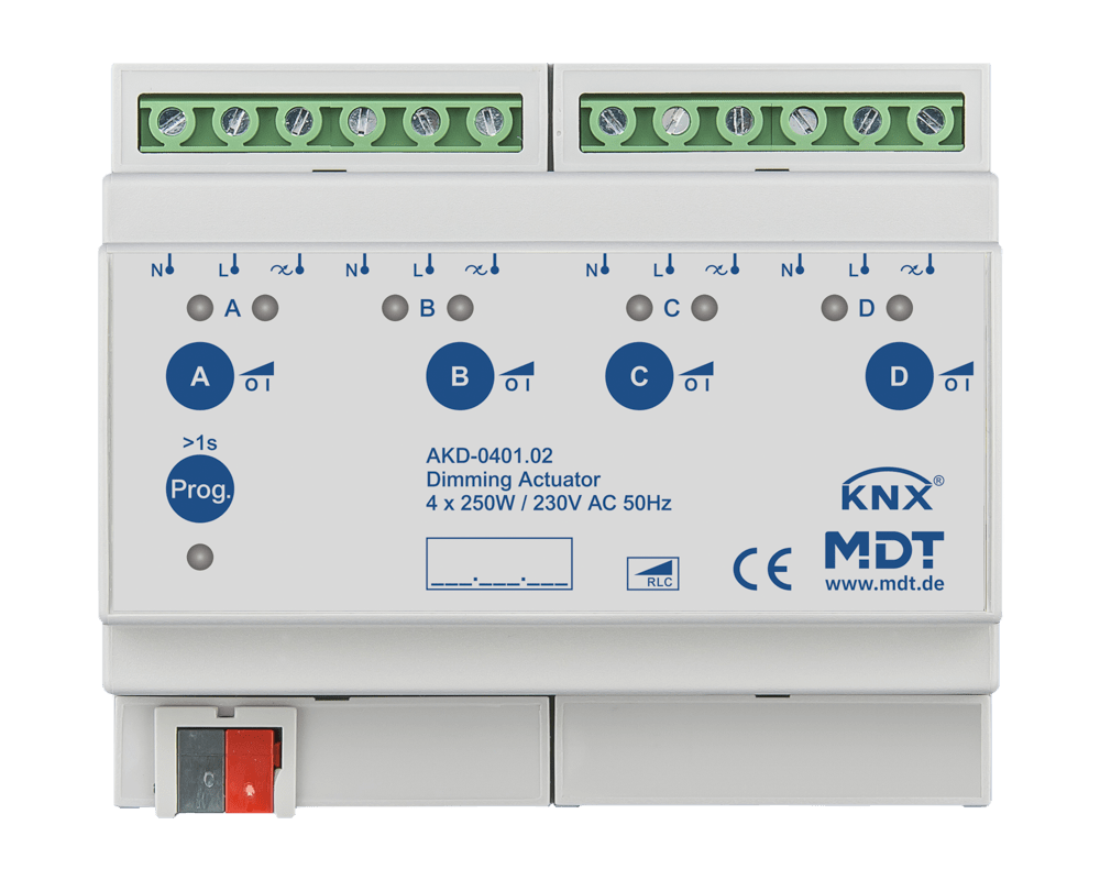 MDT - Dimmer Universale KNX 4 canali ,250W,230V