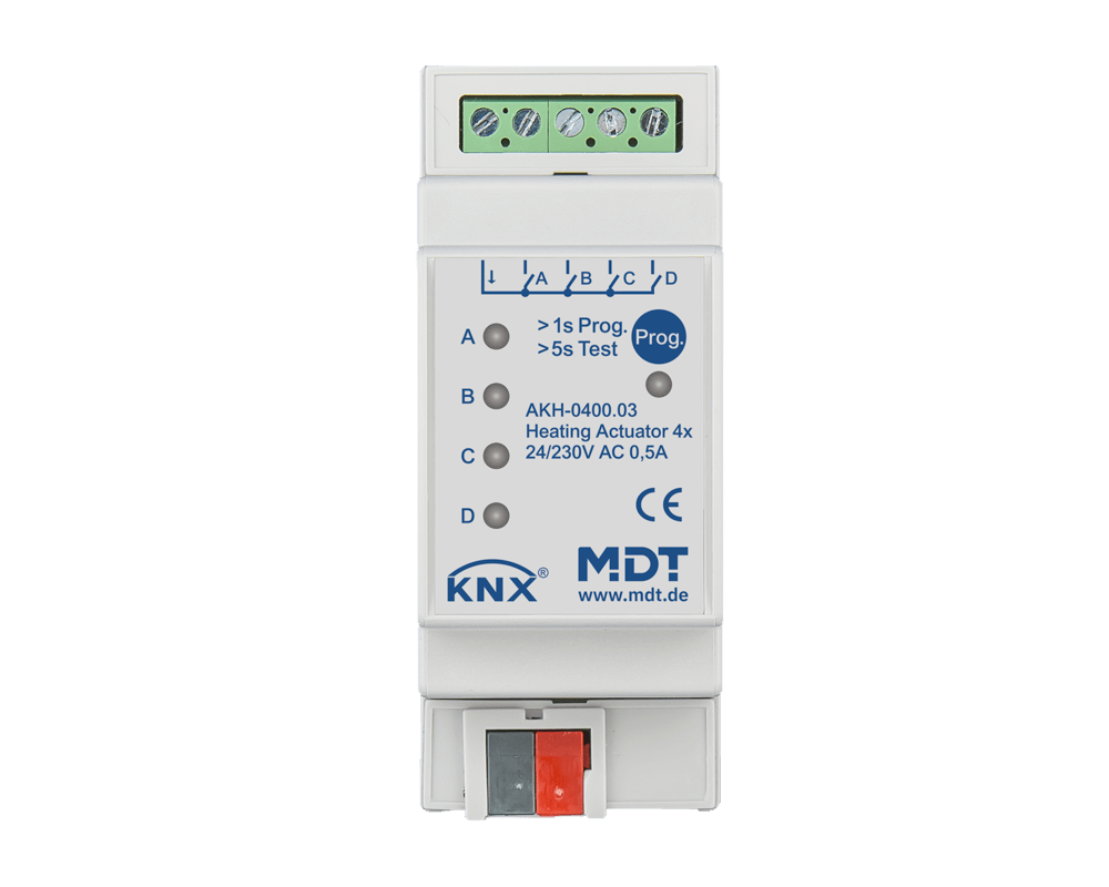 MDT - Attuatore KNX Riscaldamento, 4 canali, 24-230V