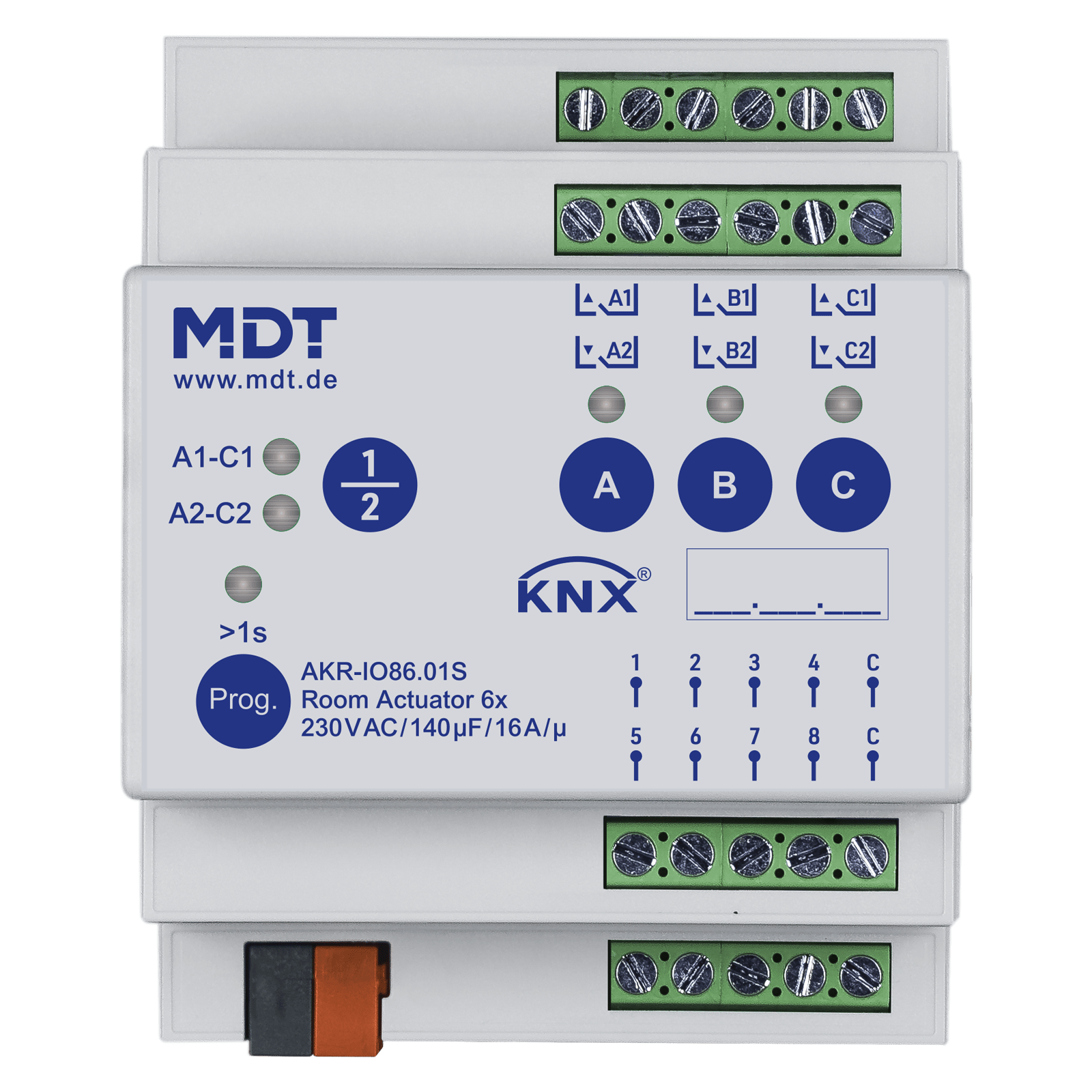 MDT - Attuatore KNX multifunzione 8IN/6OUT,16A