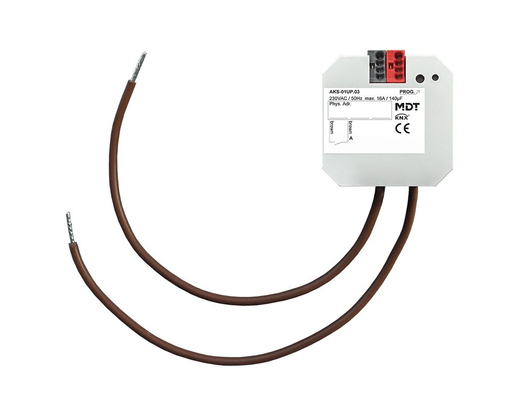 MDT - Attuatore KNX on/off 1 canale,230V,16A, inc.,C-Last,140µF