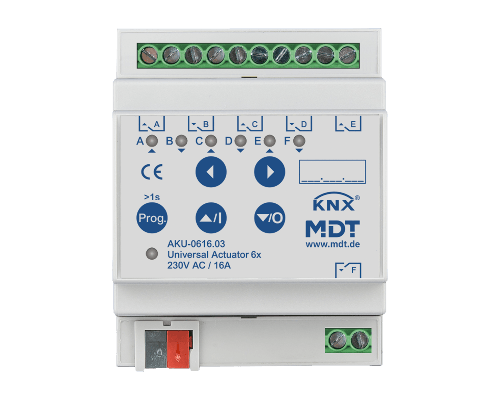 MDT - Attuatore KNX Universale 6 canali,16A,230V