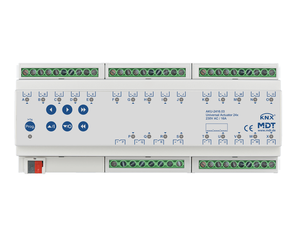 MDT - Attuatore KNX Universale 24 canali, 16A, 230V