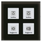 MDT - Tastiera KNX in vetro Plus 4 tasti, nero