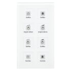 MDT - Tastiera KNX in vetro Plus 8 tasti, bianco