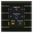 MDT - Tastiera KNX in vetro 6 tasti con display, nero