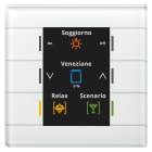 MDT - Tastiera KNX in vetro 6 tasti con display, bianco