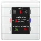 MDT - Tastiera KNX in vetro 6 tasti con display + T°, bianco