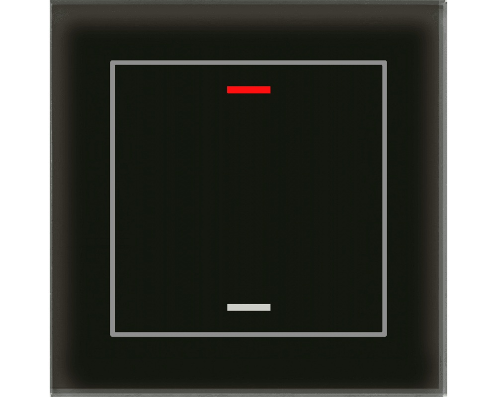 MDT - Tastiera KNX  Light vetro 1 tasto, nero