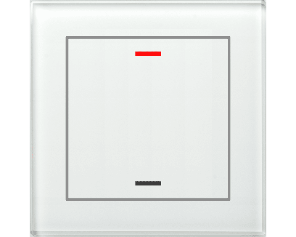 MDT - Tastiera KNX Light vetro 1 tasto, bianco