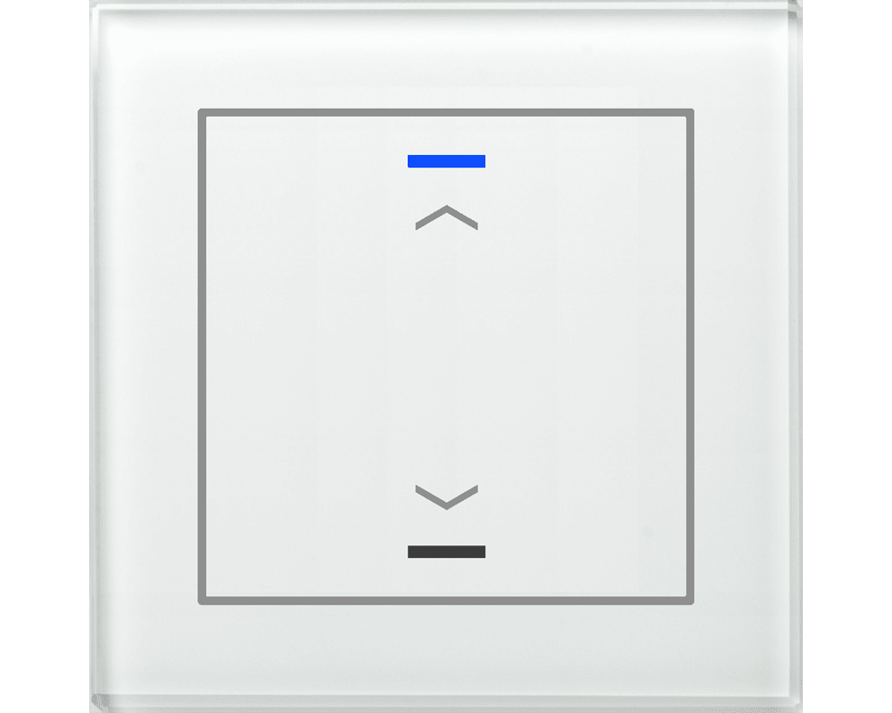MDT - Tastiera KNX Light vetro 1 tasto, bianco, serigrafia tapparella