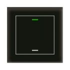 MDT - Tastiera KNX Light vetro 1 tasto + T°, nero