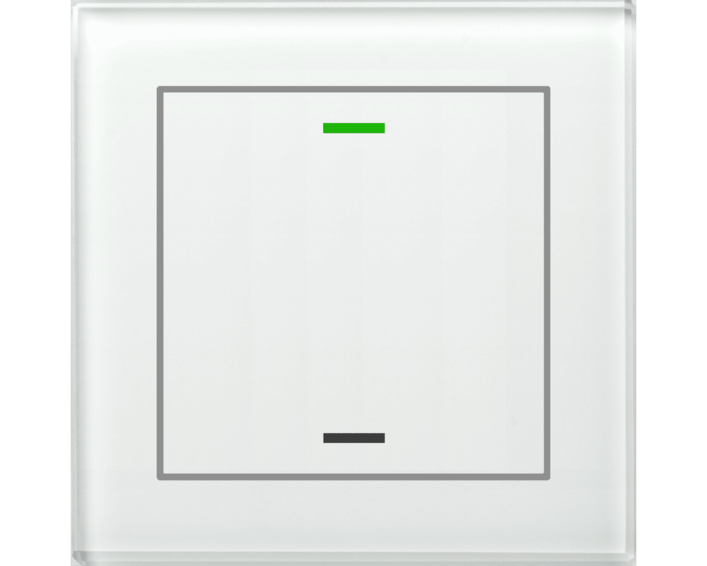 MDT - Tastiera KNX  Light vetro 1 tasto + T°, bianco