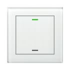 MDT - Tastiera KNX Light vetro 1 tasto + T°, bianco